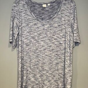 Gap Navy Blue Gray Short Sleeve Sweater Tunic Size Medium